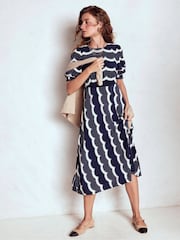 Boden Blue Blanca Midi Tea Dress - Image 1 of 6