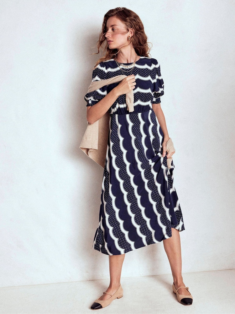 Boden Blue Blanca Midi Tea Dress - Image 1 of 6