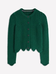 Boden Green Chunky Chevron Knitted Jacket - Image 6 of 6