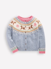 Boden Blue Edie Fair Isle Cardigan - Image 1 of 3