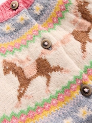 Boden Blue Edie Fair Isle Cardigan - Image 3 of 3
