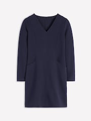 Boden Blue Ellen V-Neck Ottoman Dress - Image 6 of 6