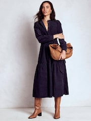 Boden Blue Cecily Cord Midi Dress - Image 4 of 6