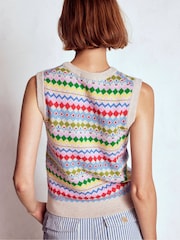 Boden Natural Edie Fair Isle Pattern Tank - Image 4 of 8