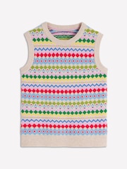 Boden Natural Edie Fair Isle Pattern Tank - Image 7 of 8