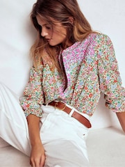 Boden Green Corrine Cotton Top - Image 2 of 6
