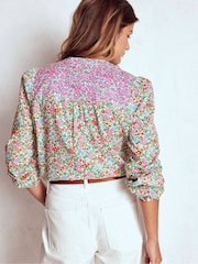 Boden Green Corrine Cotton Top - Image 4 of 6