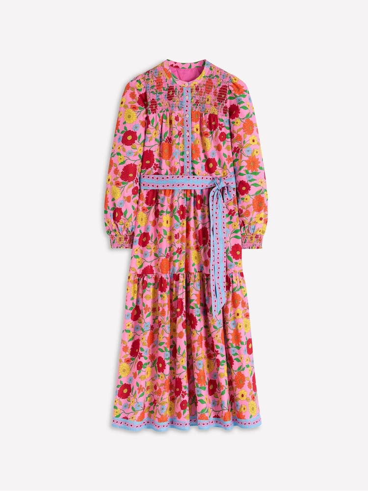 Boden Pink Cecily Cotton Midi Dress - Image 6 of 6 Boden Pink Cecily Cotton Midi Dress - Image 6 of 6