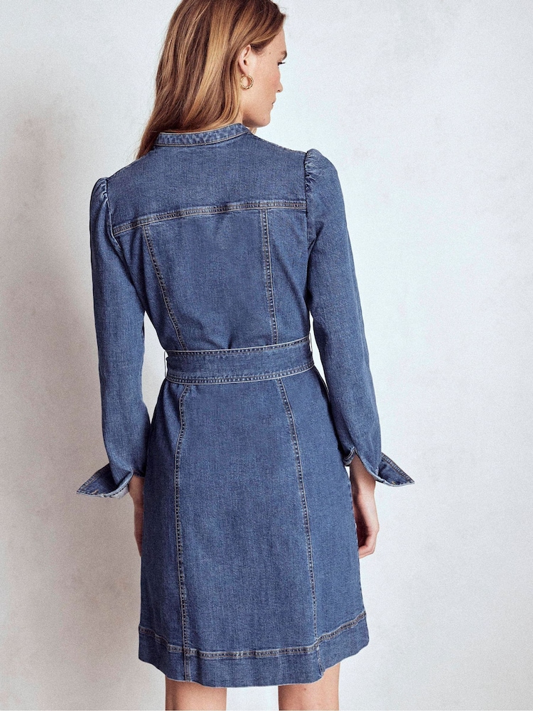 white christmas dresses Annet Denim Midi Dress-Mid Vintage main image 0