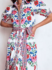 Boden Blue Alexa Maxi Shirt Dress - Image 1 of 7