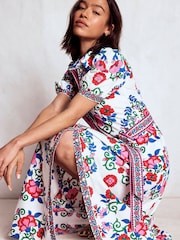 Boden Blue Alexa Maxi Shirt Dress - Image 4 of 7