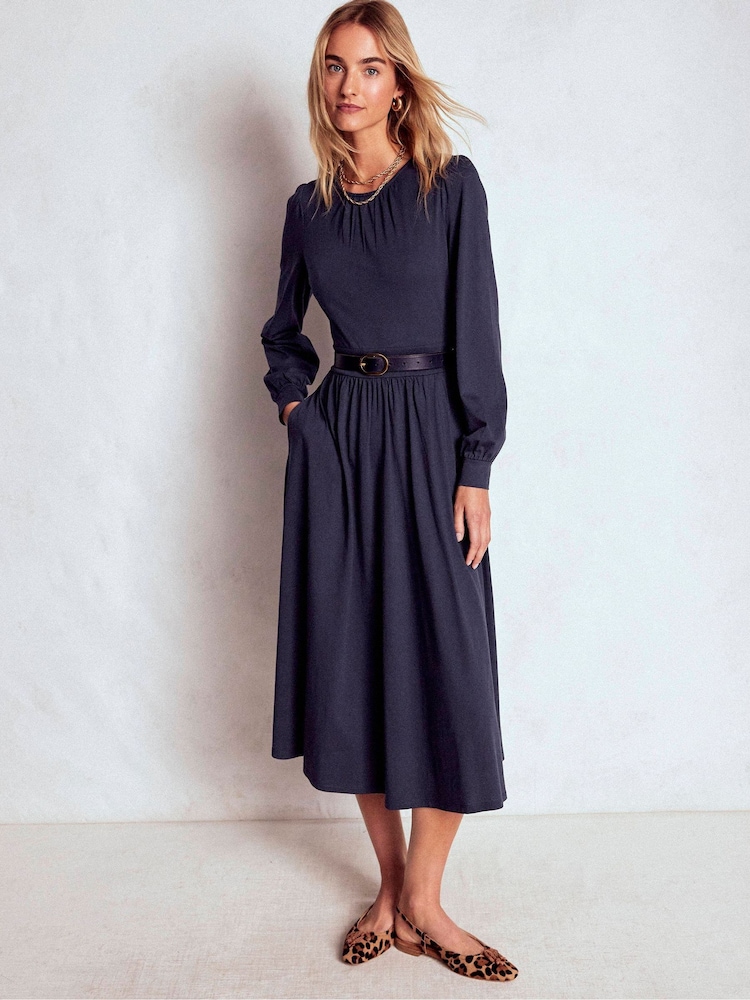 Boden Blue Alexandra Jersey Midi Dress - Image 1 of 5 Boden Blue Alexandra Jersey Midi Dress - Image 1 of 5