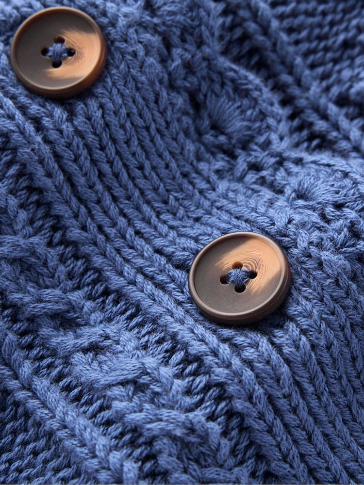 Boden Blue Cotton Textured Cardigan - Image 6 of 6 Boden Blue Cotton Textured Cardigan - Image 6 of 6
