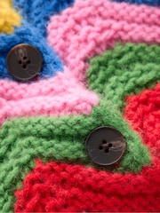 Boden Blue Chunky Chevron Knitted Jacket - Image 9 of 9