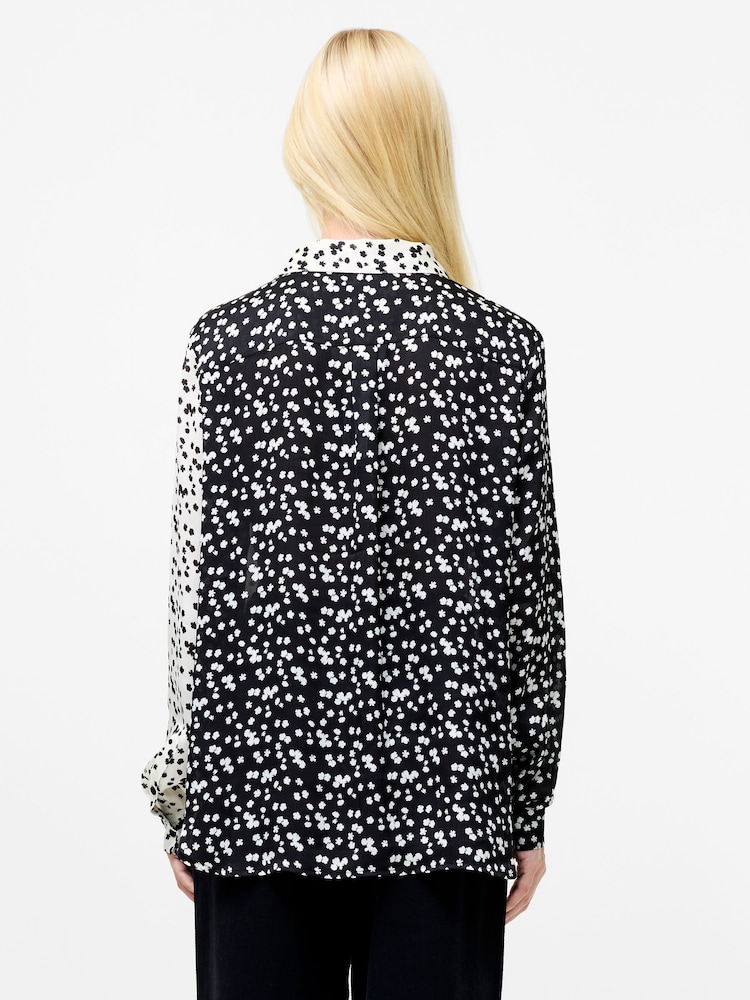 French Connection Black Harriet Mix Delancey Shirt - Image 2 of 4