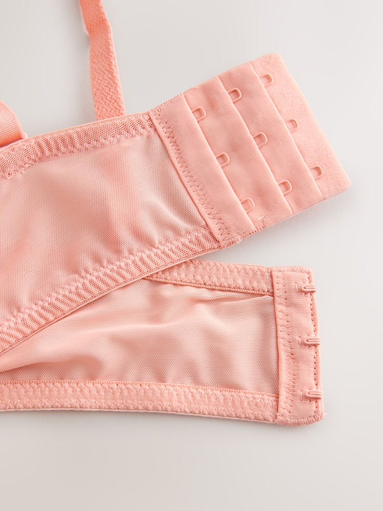 Apricot/Cream - A-E 蕾丝轻垫无肩带多用途文胸 2 件装 - 图片5 / 5