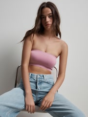 Black/Pink/White Seamless Ultimate Comfort Bandeau Bras 3 Pack - Image 2 of 11