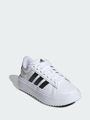 adidas White Grand Court Platform Shoes - Image 1 of 4