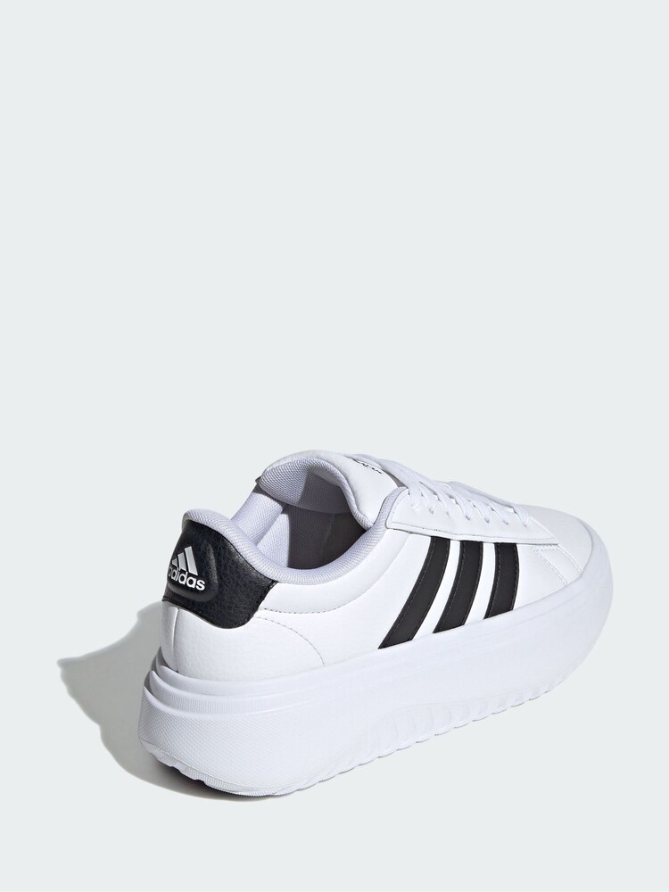 adidas White Grand Court Platform Shoes - Image 2 of 4