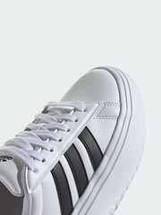 adidas White Grand Court Platform Shoes - Image 3 of 4