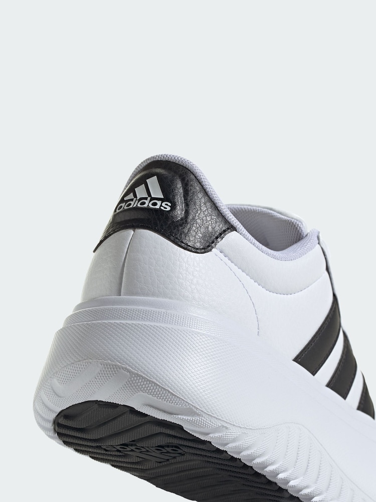 adidas White Grand Court Platform Shoes - Image 4 of 4