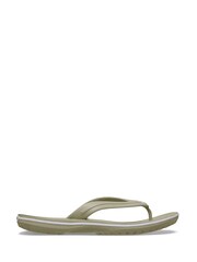 Crocs Grey Crocband Flip Sandals - Image 1 of 7
