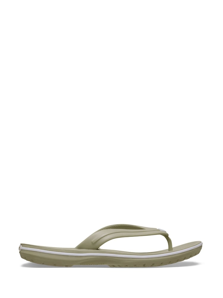 Crocs Grey Crocband Flip Sandals - Image 1 of 7 Crocs Grey Crocband Flip Sandals - Image 1 of 7