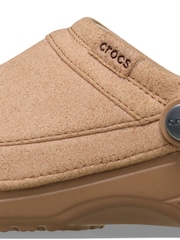 Crocs Brown Classic Crafted Vegan Suede Clogs - Image 6 of 7