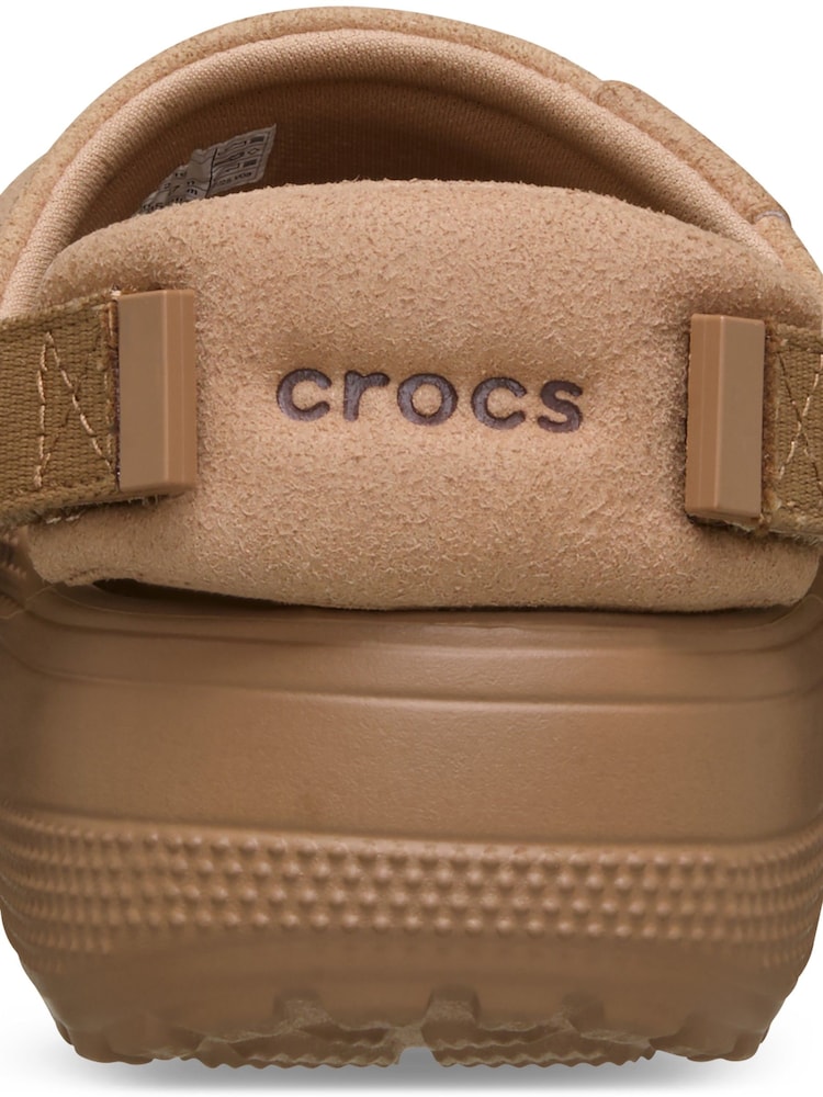 Crocs Brown Classic Crafted Vegan Suede Clogs - Image 7 of 7 Crocs Brown Classic Crafted Vegan Suede Clogs - Image 7 of 7