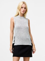 French Connection Grey Wai Sleeveless Long Vest Jumper - Image 1 of 4