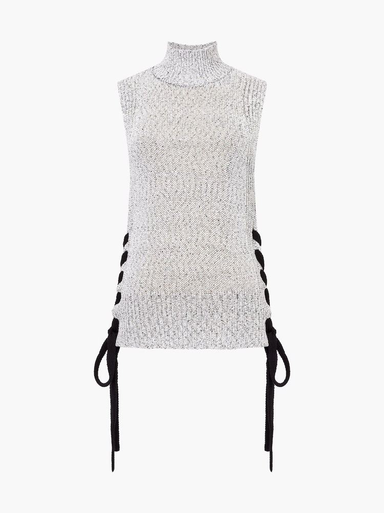 French Connection Grey Wai Sleeveless Long Vest Jumper - Image 4 of 4