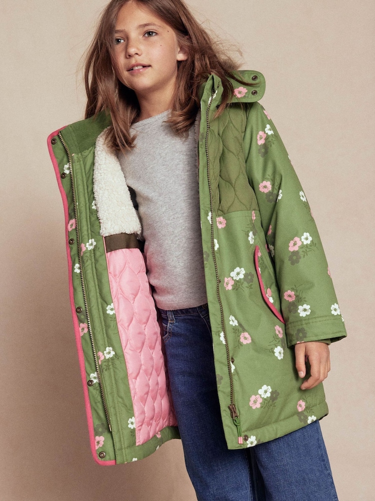 Boden Green Joni Quilted Parka Coat - Image 1 of 6 Boden Green Joni Quilted Parka Coat - Image 1 of 6