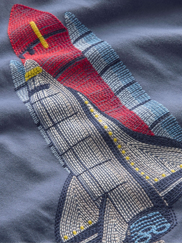 Boden Blue Glow Superstitch T-Shirt - Image 3 of 3
