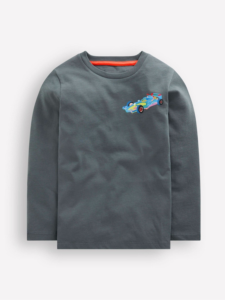 Boden Grey Front & Back Printed T-Shirt - Image 1 of 3 Boden Grey Front & Back Printed T-Shirt - Image 1 of 3