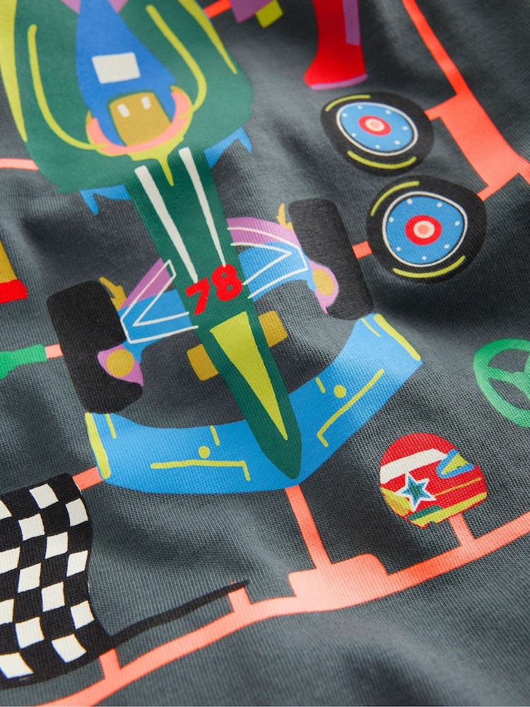 Boden Grey Front & Back Printed T-Shirt - Image 3 of 3 Boden Grey Front & Back Printed T-Shirt - Image 3 of 3