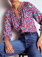 Boden Red Isla Long Sleeve Jersey Shirt - Image 1 of 6