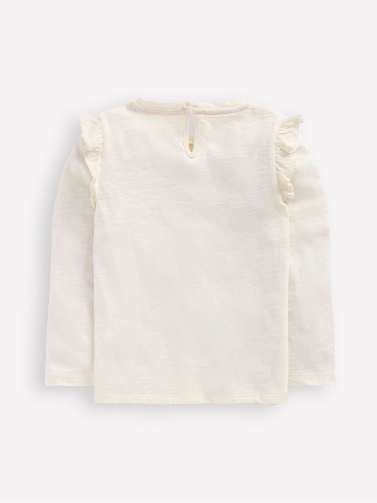 Boden Natural Frill Sleeve Slub Top G5505 - Image 2 of 3 Boden Natural Frill Sleeve Slub Top G5505 - Image 2 of 3