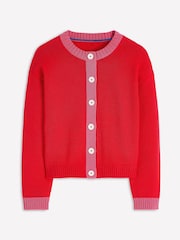 Boden Red Jemma Chunky Cotton Cardigan - Image 5 of 6