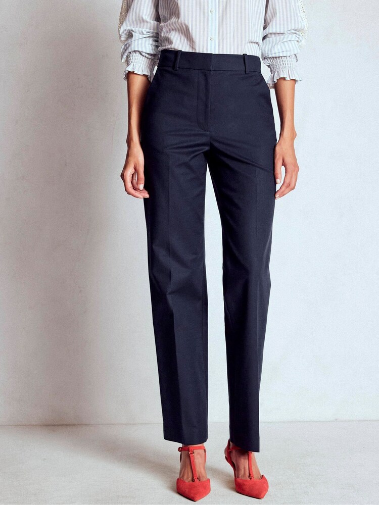 Boden Blue Full Length Canon Bury Trousers - Image 1 of 5