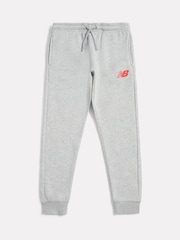 New Balance Grey Brush Back Graphic Joggers - Image 6 of 8