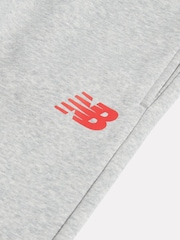 New Balance Grey Brush Back Graphic Joggers - Image 8 of 8