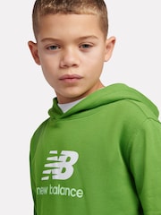 New Balance Green Stacked Logo Hoodie - Image 4 of 8