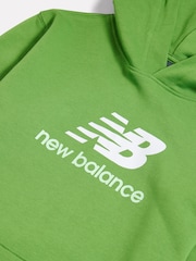 New Balance Green Stacked Logo Hoodie - Image 8 of 8