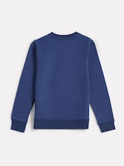 New Balance Blue Brush Back Stacked Logo Crew Sweatshirt - Image 2 of 3