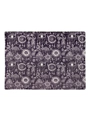 Furn Charcoal or Cream Constellation Printed Sherpa Fleece Throw - Image 3 of 6