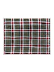 Wylder Berry or Pine Braemar Sherpa Tartan Fleece Throw - Image 2 of 5