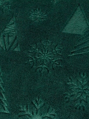 Furn Emerald Festive Time Sherpa Fleece Embossed Throw - Image 4 of 5