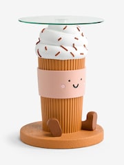 Orange Pumpkin Spiced Latte Resin Side Table - Image 3 of 4