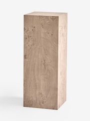 Mid Natural Burl Effect Side Table - Image 2 of 4