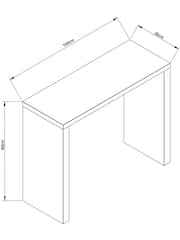 Light Natural Burl Effect Console Table - Image 5 of 6
